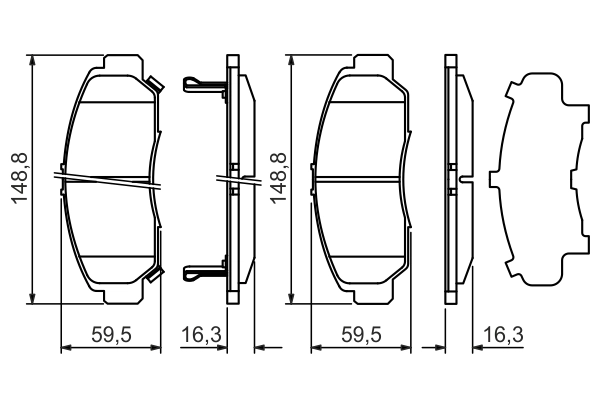 Brake Pad Set, disc brake 0 986 424 722