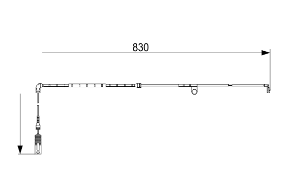Warning Contact, brake pad wear 1 987 473 579