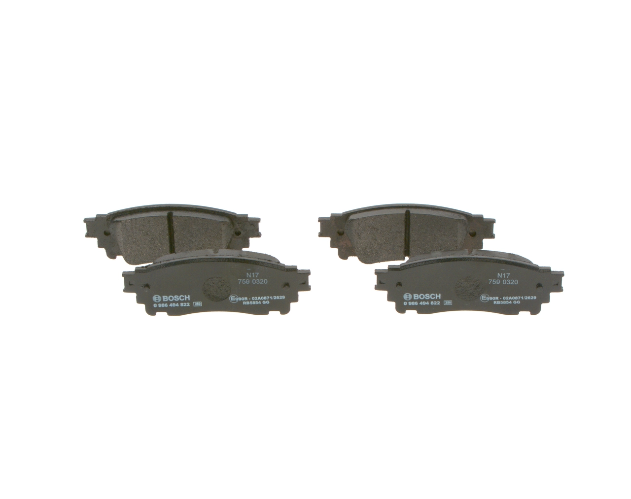 Brake Pad Set, disc brake 0 986 494 822