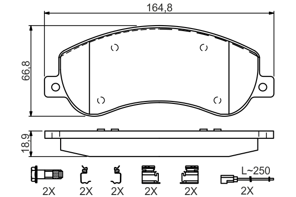 Brake Pad Set, disc brake 0 986 494 624