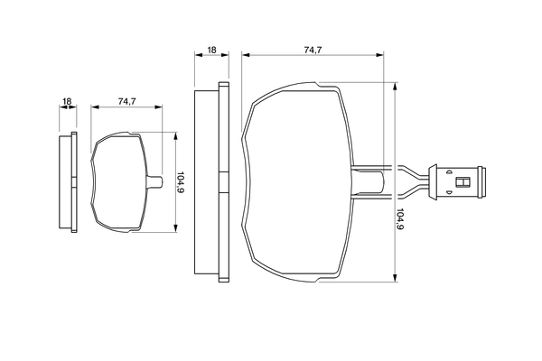 Brake Pad Set, disc brake 0 986 424 044