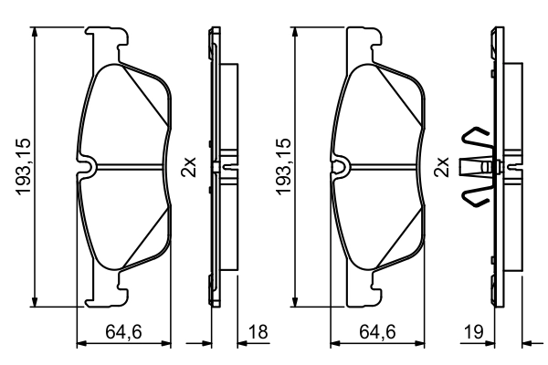 Brake Pad Set, disc brake 0 986 494 831