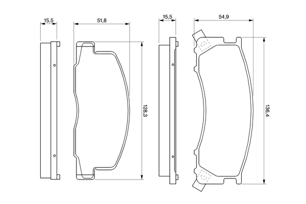 Brake Pad Set, disc brake 0 986 424 183