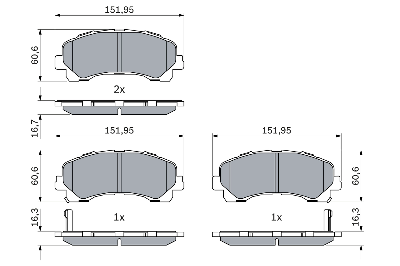 Brake Pad Set, disc brake 0 986 424 916