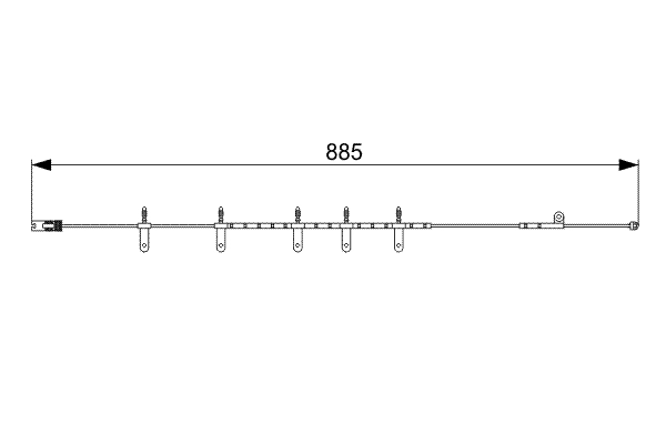 Warning Contact, brake pad wear 1 987 473 015