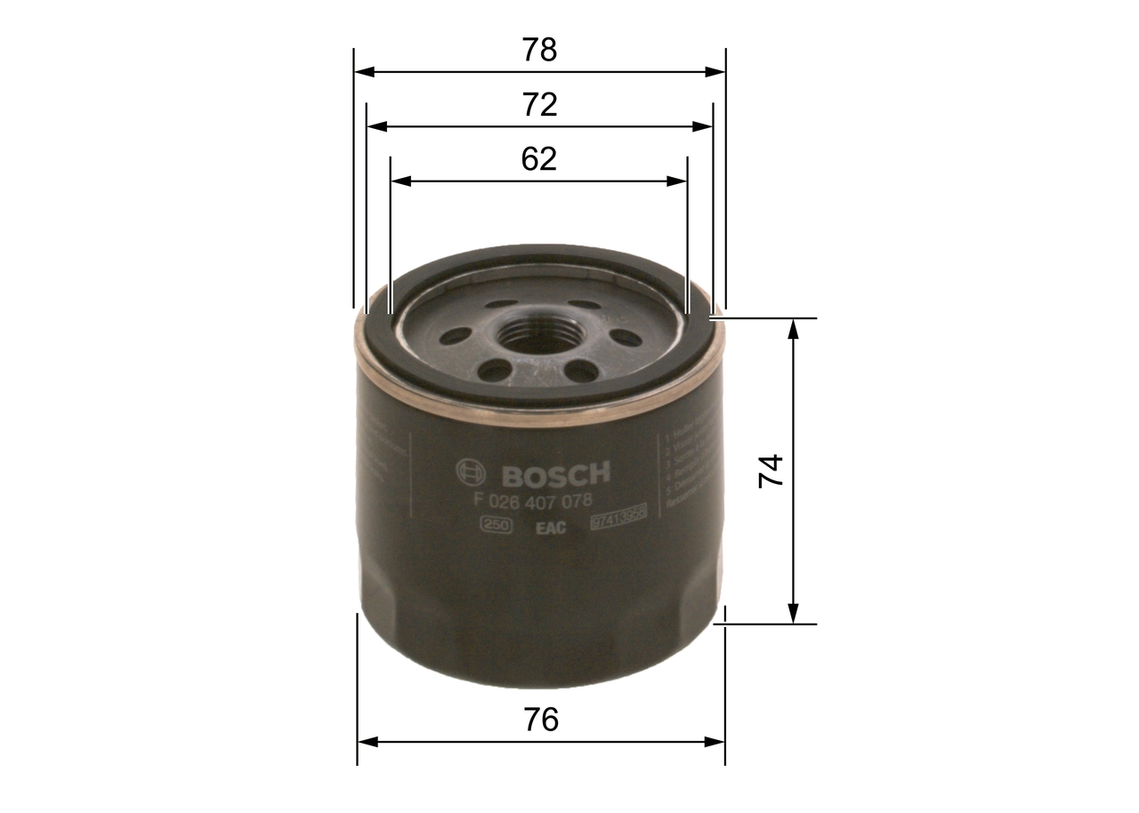 Oil Filter F 026 407 078