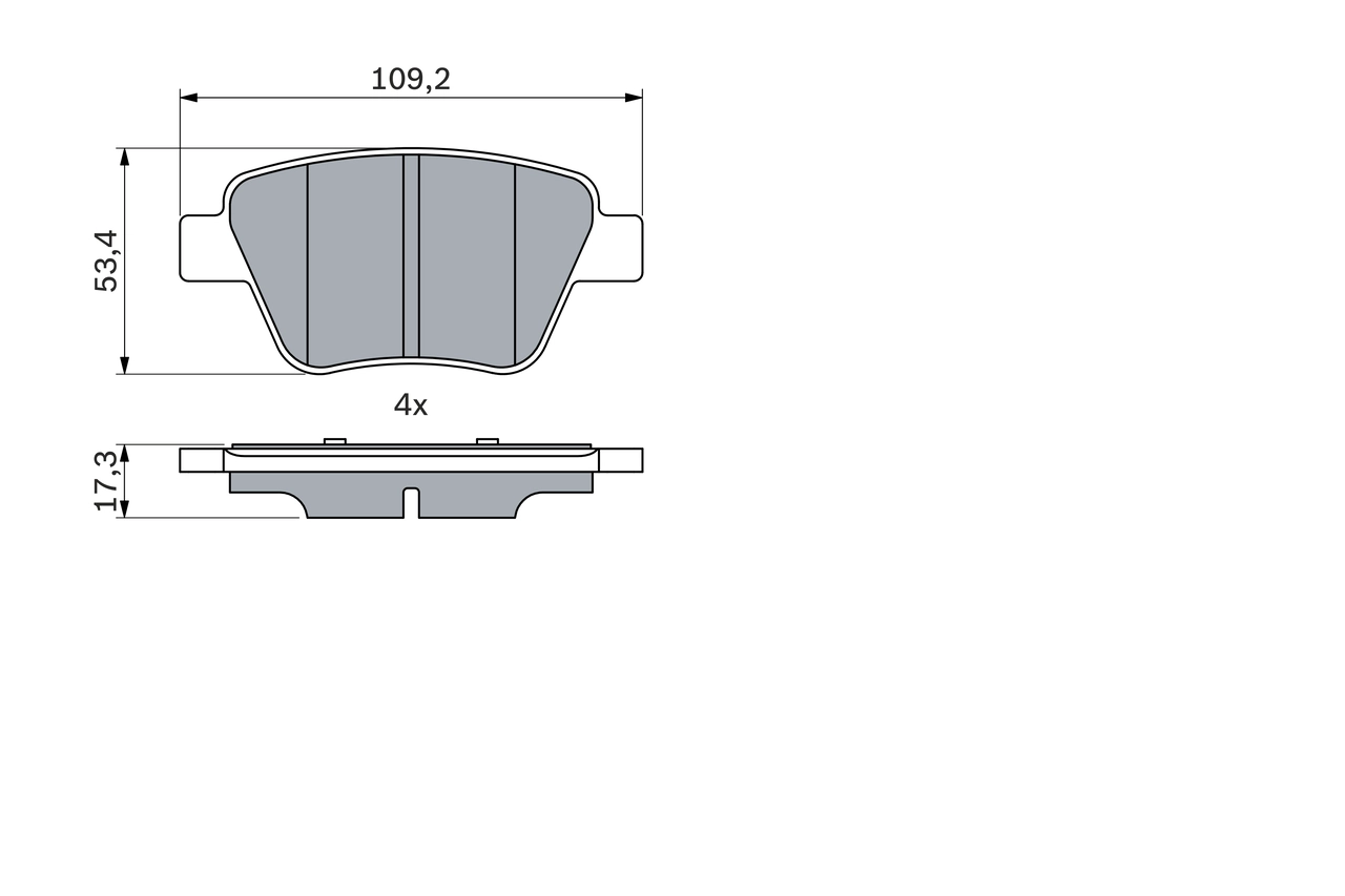 Brake Pad Set, disc brake 0 986 494 416