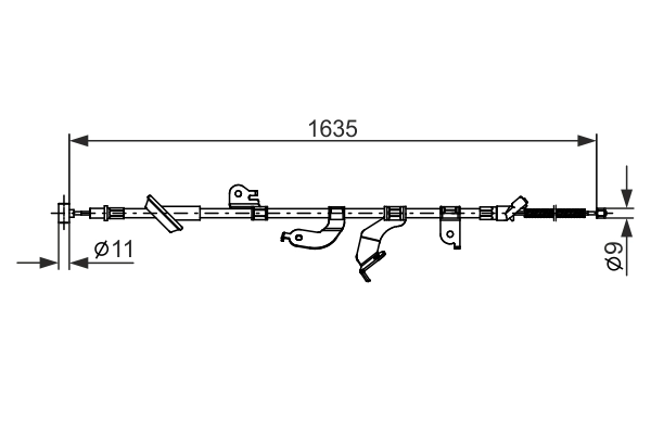 Cable Pull, parking brake 1 987 482 690