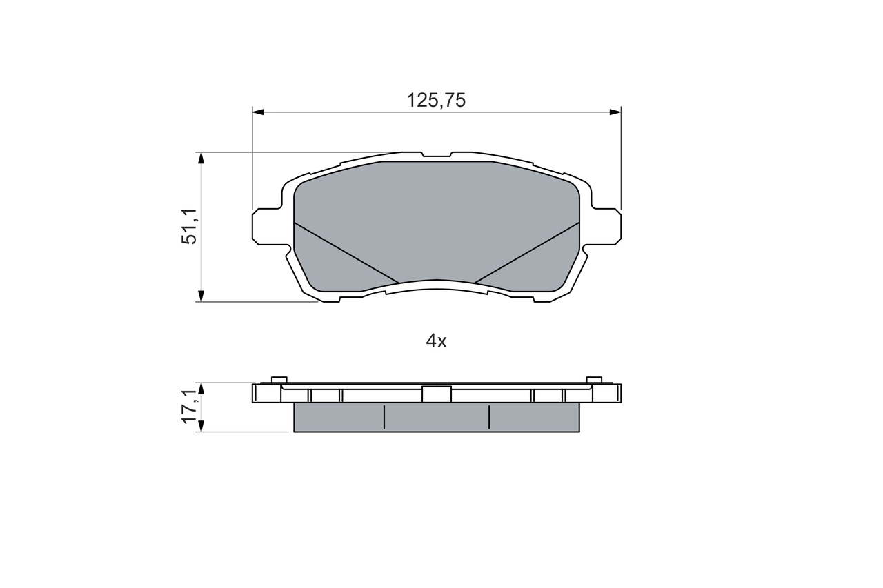 BOSCH 0 986 460 048 Brake Pad Set, disc brake