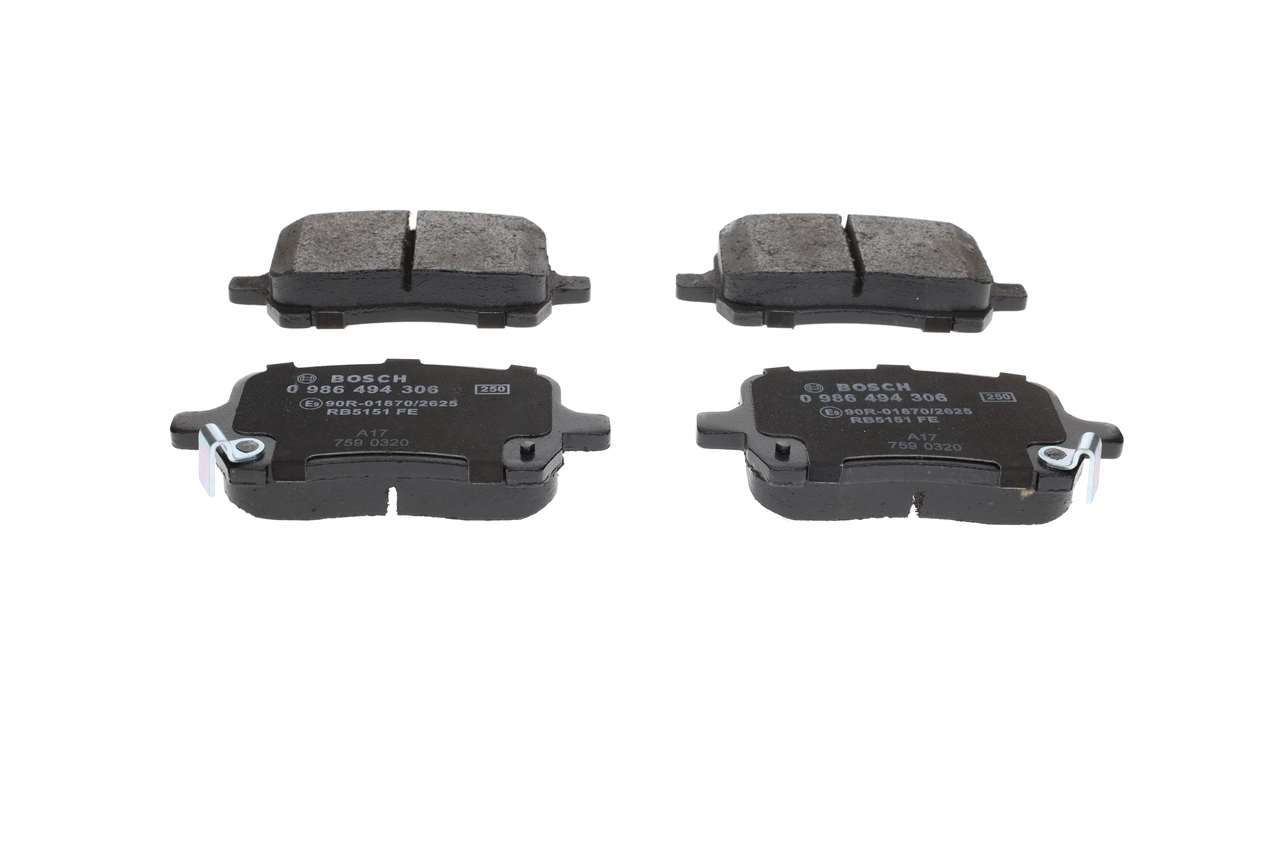 Brake Pad Set, disc brake 0 986 494 306