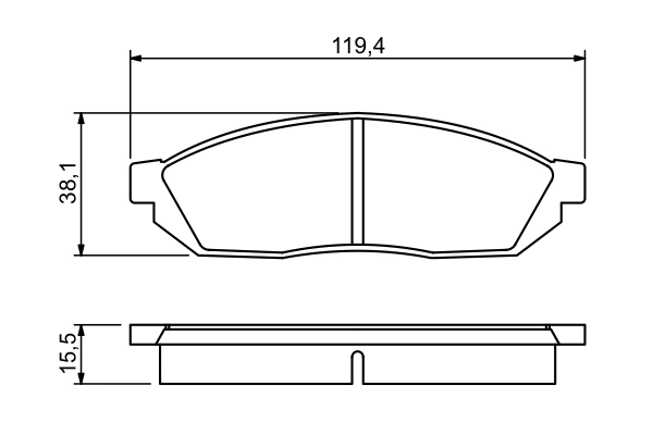 Brake Pad Set, disc brake 0 986 494 208