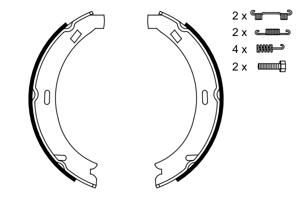 Brake Shoe Set, parking brake 0 986 487 582