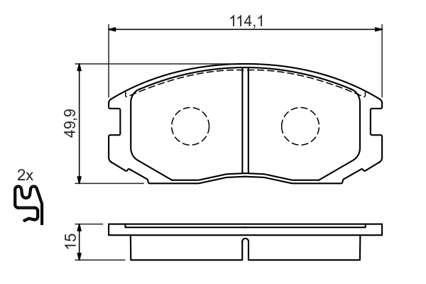Brake Pad Set, disc brake 0 986 494 397