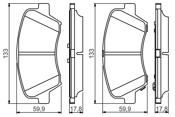 BOSCH 0 986 495 343 Brake Pad Set, disc brake