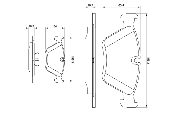 Brake Pad Set, disc brake 0 986 424 351