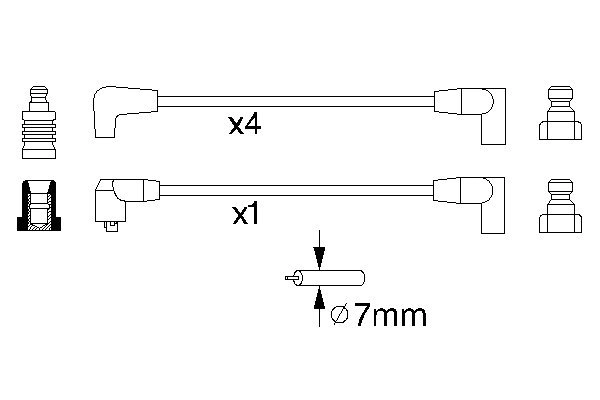 Ignition Cable Kit 0 986 356 885