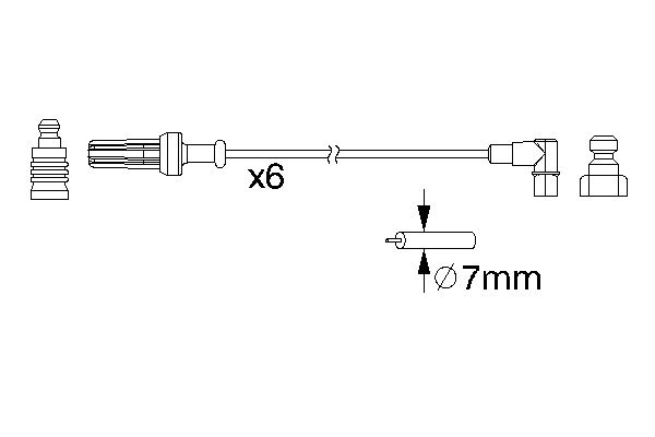 BOSCH 0 986 357 187 Ignition Cable Kit