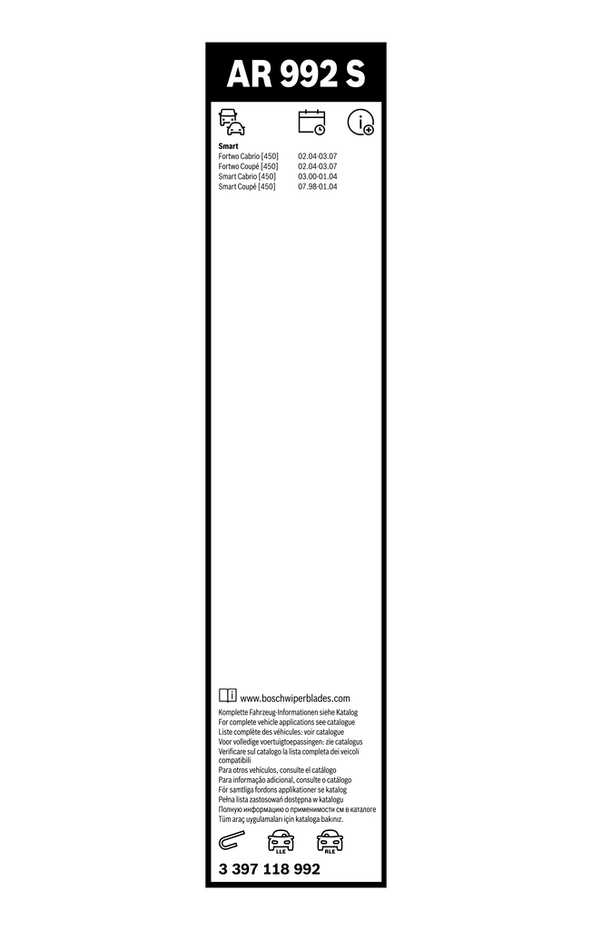 BOSCH 3 397 118 992 Wiper Blade
