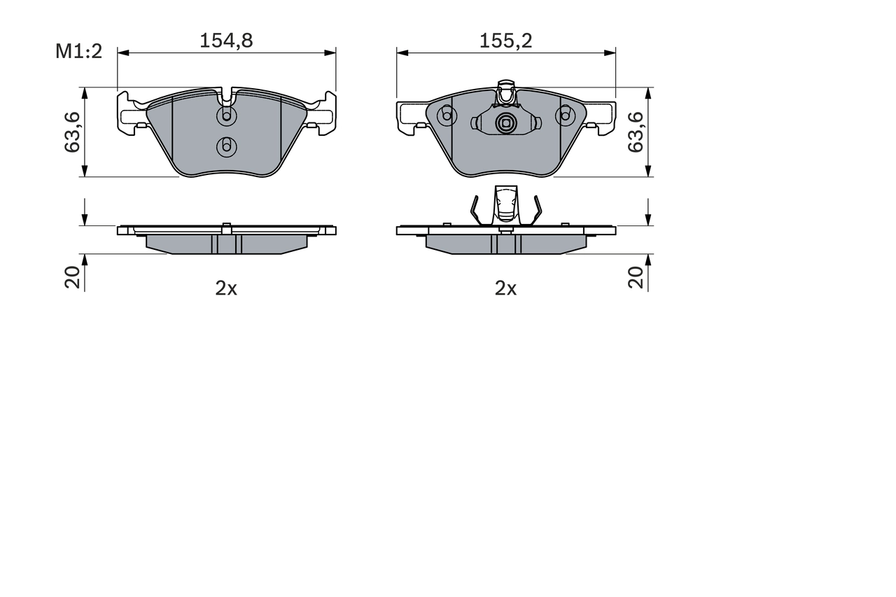 Brake Pad Set, disc brake 0 986 494 958