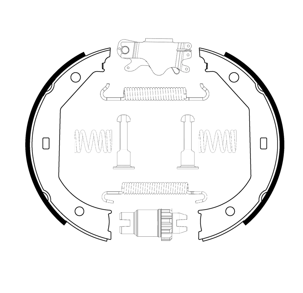 BOSCH 0 204 113 806 Brake Shoe Set, parking brake