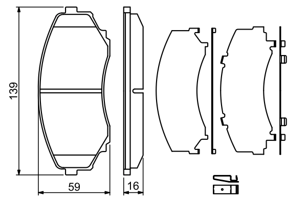 Brake Pad Set, disc brake 0 986 494 204