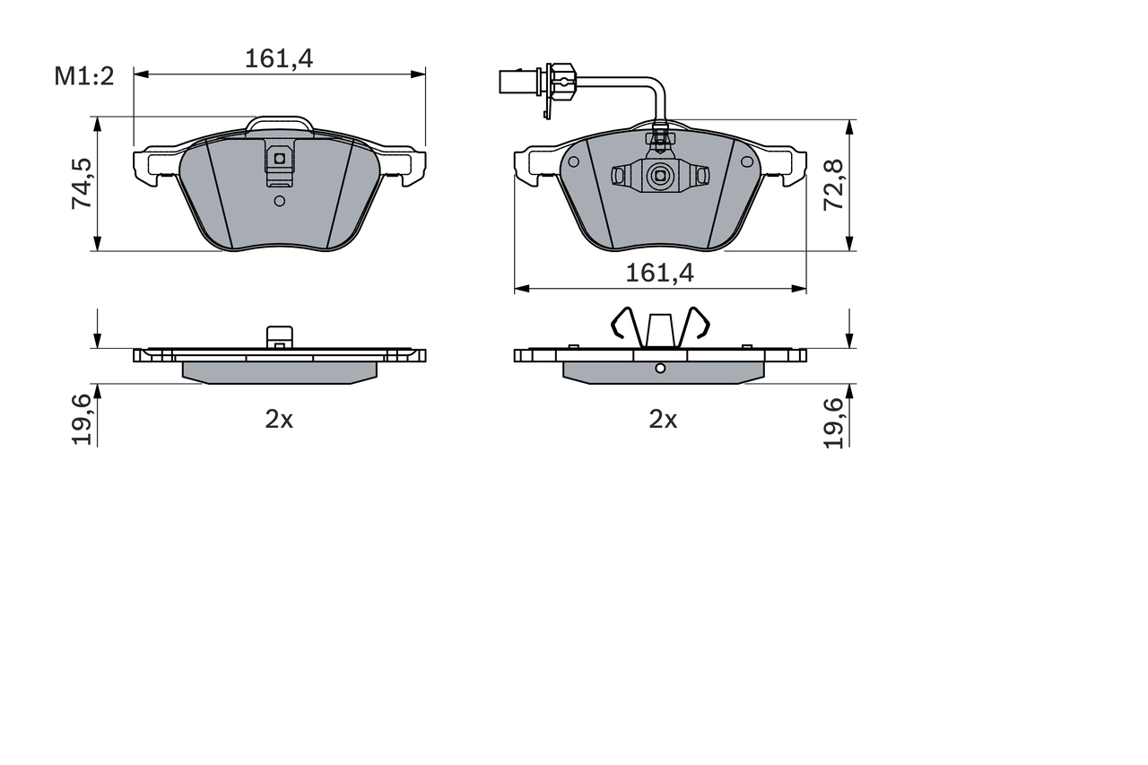Brake Pad Set, disc brake 0 986 494 035