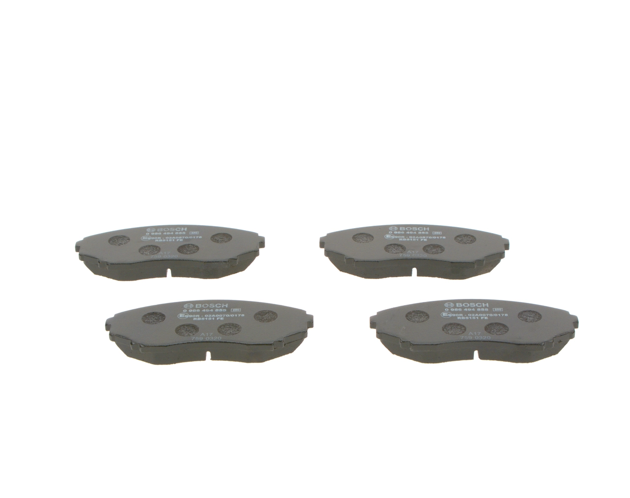 Brake Pad Set, disc brake 0 986 494 855