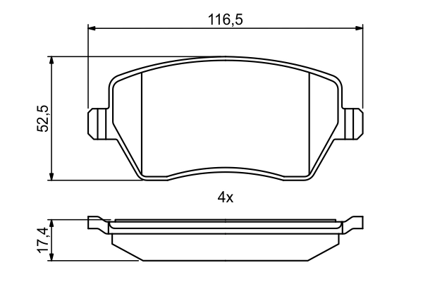 Brake Pad Set, disc brake 0 986 494 856