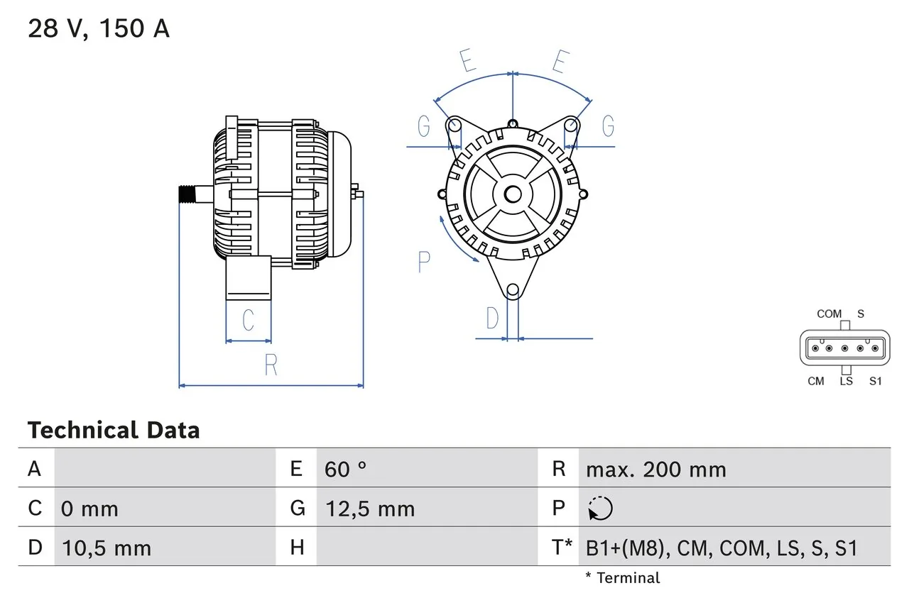 BOSCH 0 986 085 300 Alternator