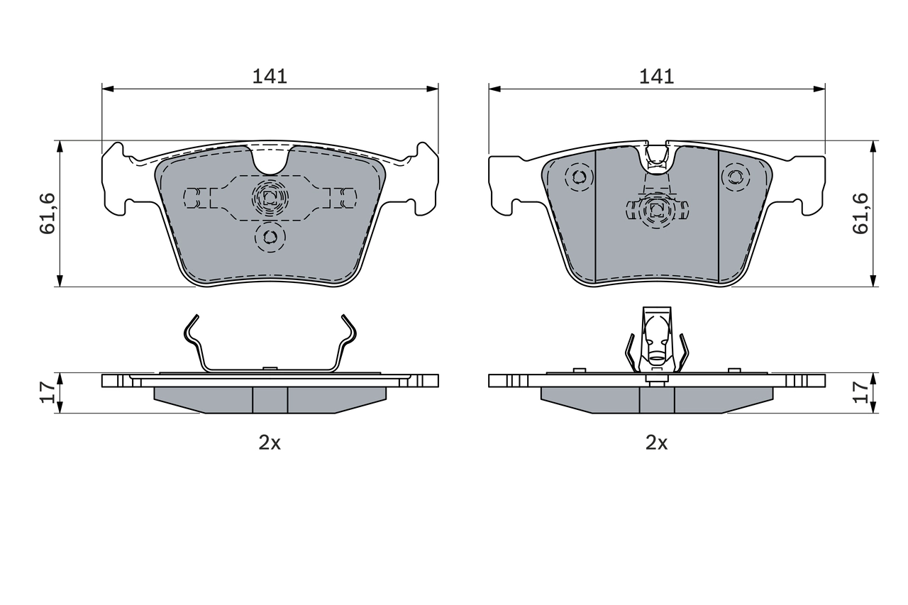 Brake Pad Set, disc brake 0 986 494 967