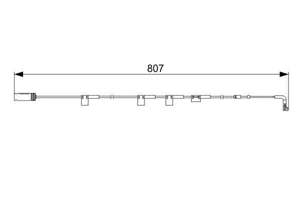 Warning Contact, brake pad wear 1 987 473 058
