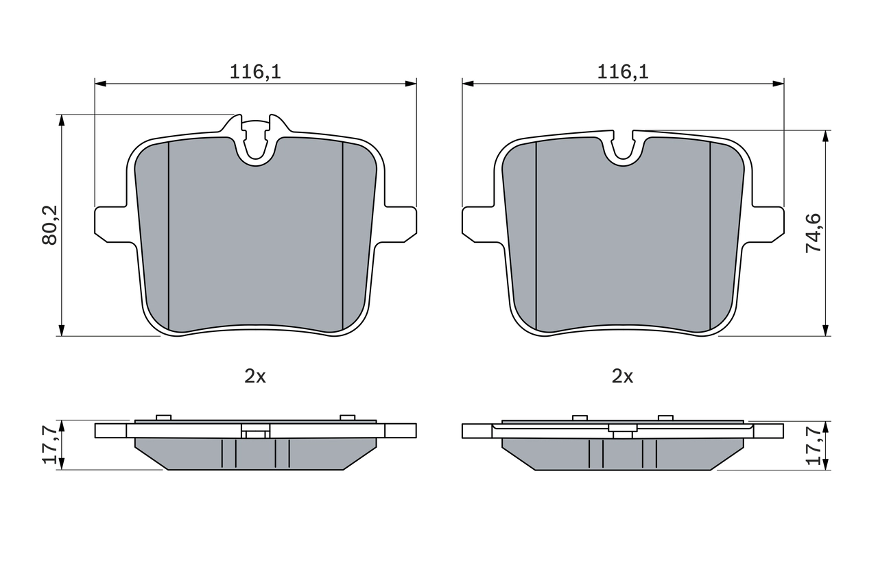 Brake Pad Set, disc brake 0 986 424 923