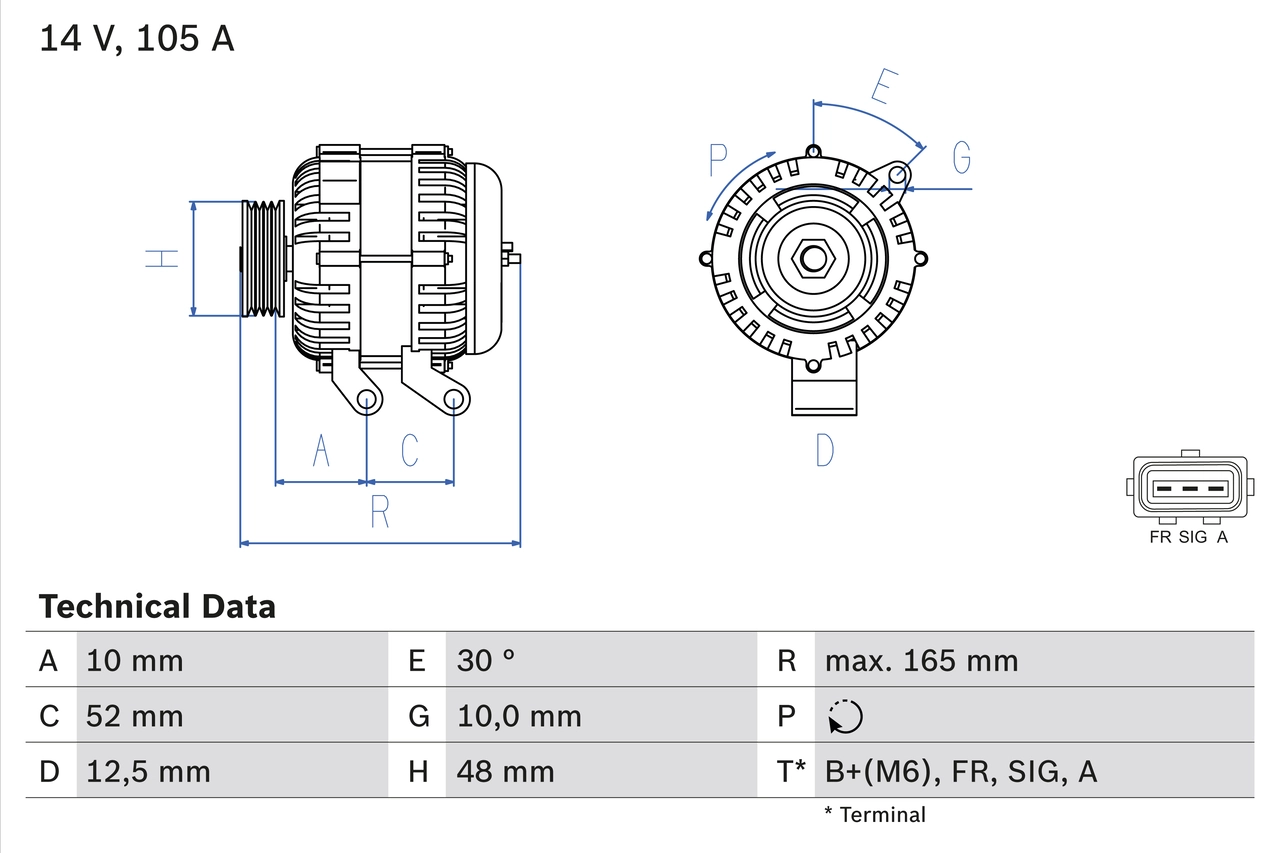 BOSCH 0 986 080 440 Alternator