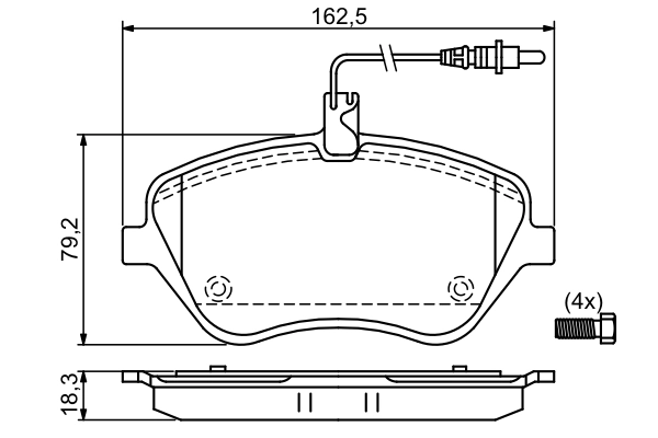 Brake Pad Set, disc brake 0 986 494 098