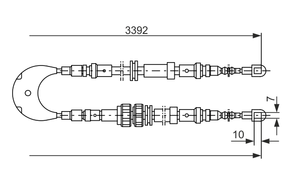 BOSCH 1 987 477 229 Cable Pull, parking brake