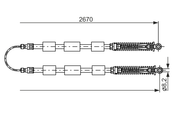 Cable Pull, parking brake 1 987 477 553