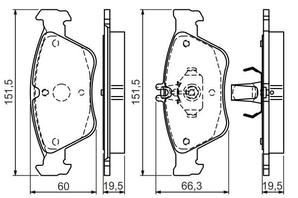 Brake Pad Set, disc brake 0 986 494 002
