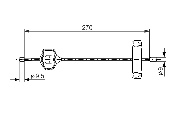 BOSCH 1 987 477 631 Cable Pull, parking brake