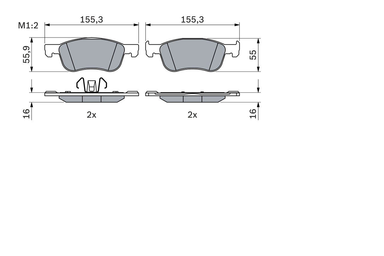 Brake Pad Set, disc brake 0 986 424 867