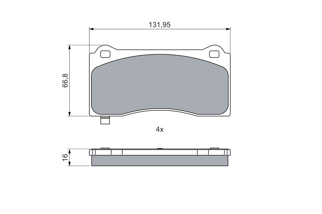 Brake Pad Set, disc brake 0 986 460 084
