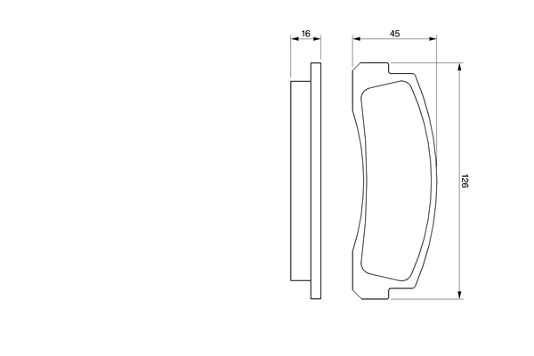 Brake Pad Set, disc brake 0 986 466 601