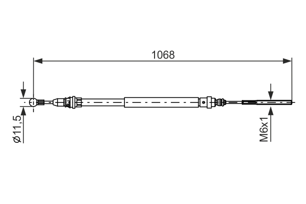 BOSCH 1 987 477 713 Cable Pull, parking brake