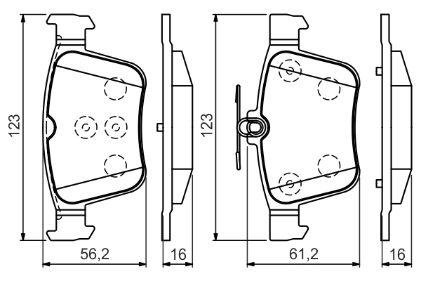 Brake Pad Set, disc brake 0 986 494 658