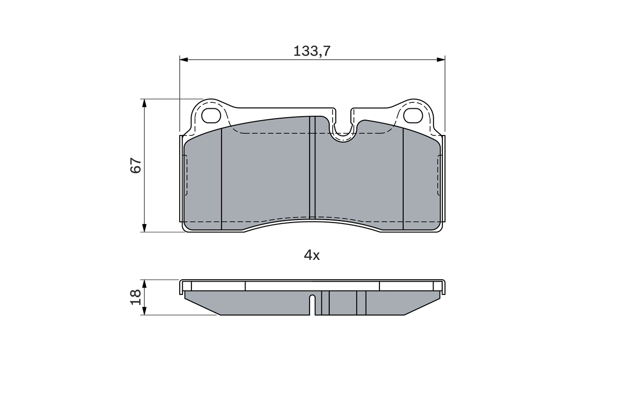Brake Pad Set, disc brake 0 986 494 957