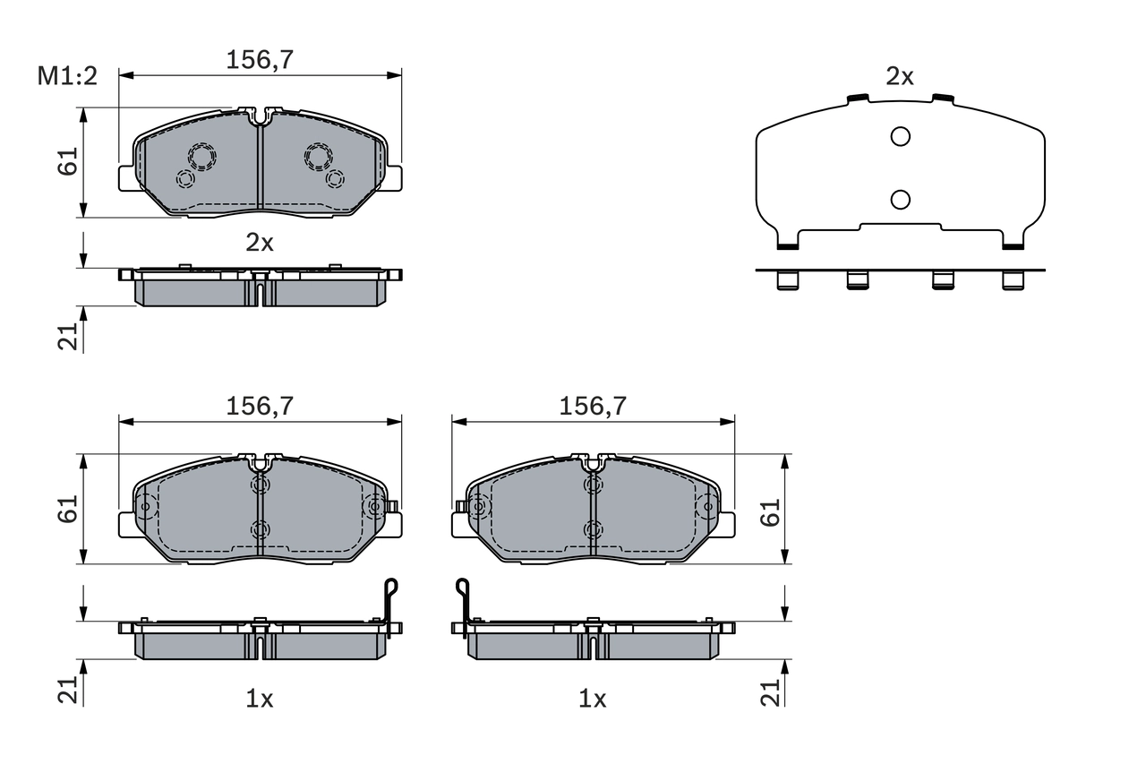 Brake Pad Set, disc brake 0 986 424 395