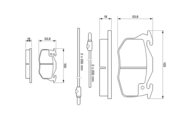 Brake Pad Set, disc brake 0 986 461 763