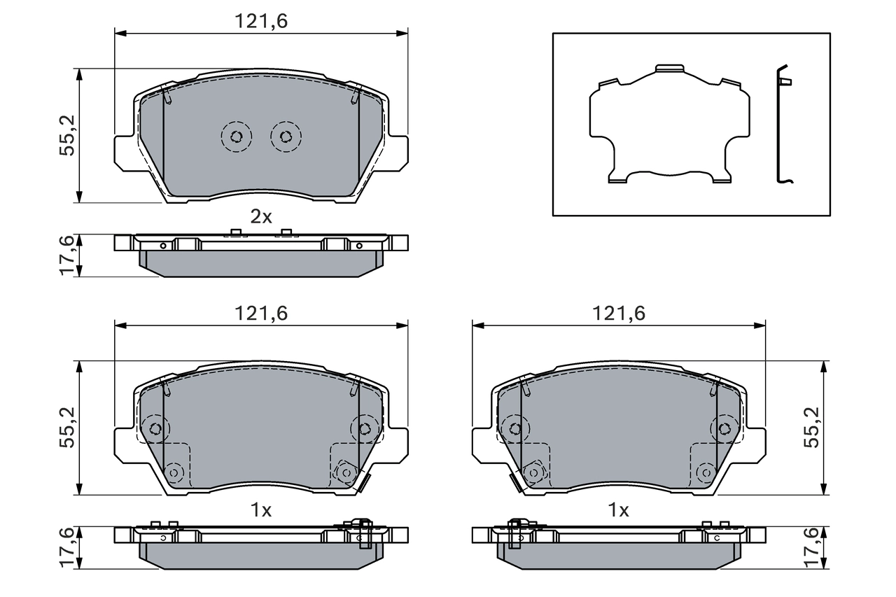 Brake Pad Set, disc brake 0 986 460 078