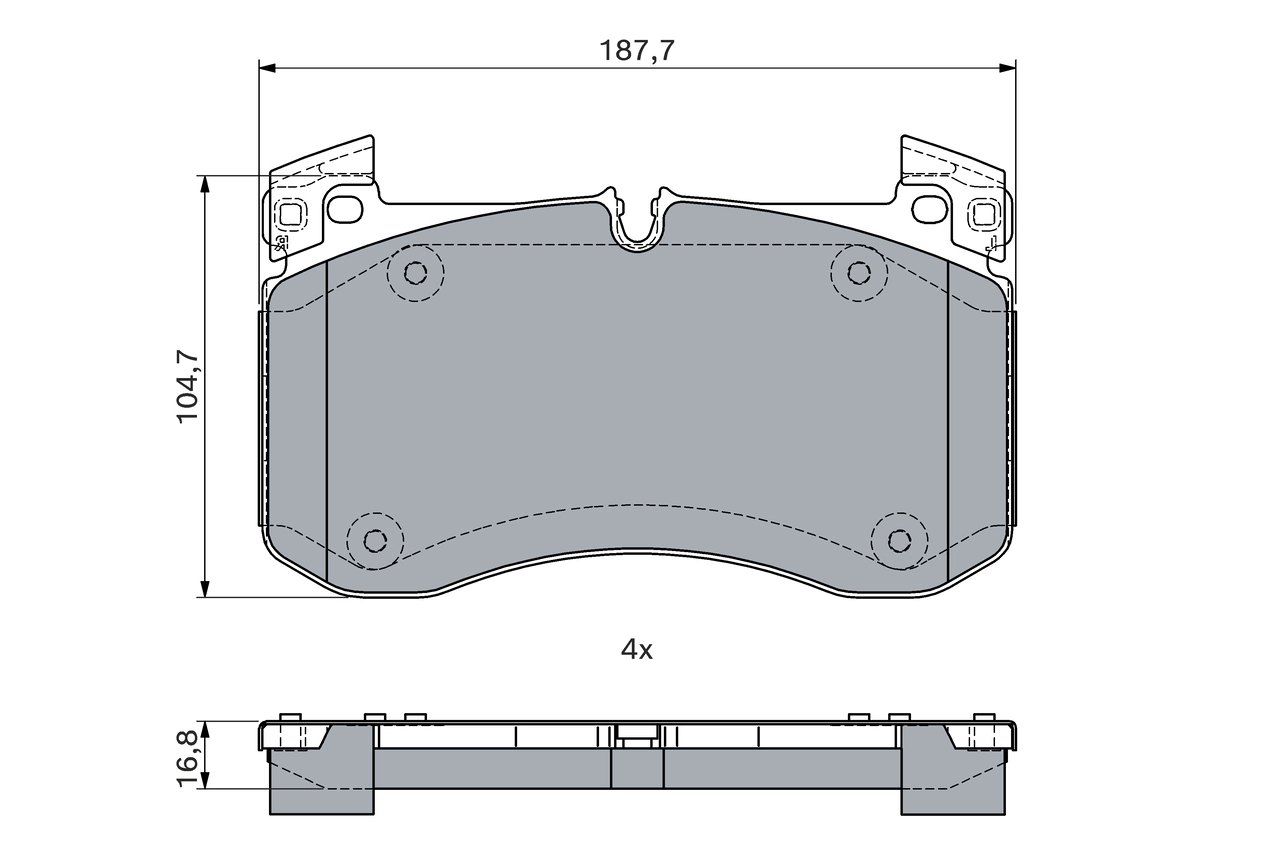Brake Pad Set, disc brake 0 986 460 037