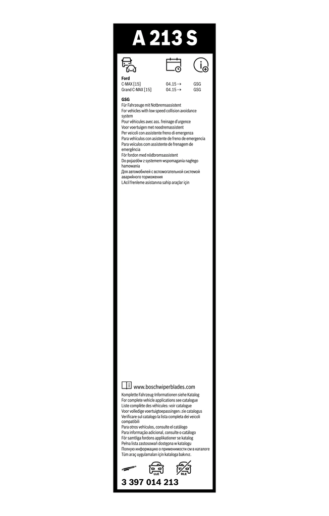 Wiper Blade Aerotwin 3 397 014 213