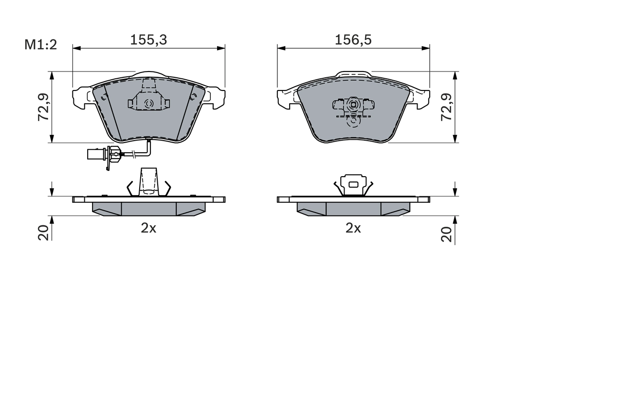 Brake Pad Set, disc brake 0 986 494 104